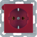 47431912 SCHUKO socket outlet Berker S.1/B.3/B.7, red matt