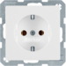47436089 SCHUKO socket outlet Berker Q.1/Q.3/Q.7/Q.9, polar white velvety