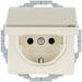47466082 SCHUKO socket outlet with hinged cover with labelling field,  enhanced contact protection