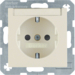 47498982 SCHUKO socket outlet with labelling field,  enhanced contact protection,  Berker S.1/B.3/B.7, white glossy