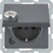 47636086 SCHUKO socket outlet with hinged cover Lock - differing lockings,  Berker Q.1/Q.3/Q.7/Q.9