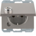 47637004 SCHUKO socket outlet with hinged cover Lock - differing lockings,  Berker K.5