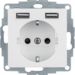 48036089 SCHUKO socket outlet with 2 x USB Berker Q.1/Q.3/Q.7/Q.9