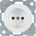 6167032089 Socket outlet without earthing contact Berker R.1/R.3/R.8, polar white glossy