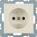 6167038982 Socket outlet without earthing contact Berker S.1/B.3/B.7, white glossy