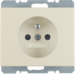 6765750002 Socket outlet with earthing pin with enhanced touch protection,  with screw-in lift terminals,  Berker Arsys,  white glossy