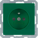 6765766013 Steckdose mit Schutzkontaktstift mit erhöhtem Berührungsschutz,  mit Schraub-Liftklemmen,  grün samt