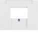 6810347009 Centre plate with TDO cut-out Labelling field,  Berker K.1, polar white glossy