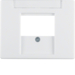 6810350069 Centre plate with TDO cut-out Labelling field,  Berker Arsys,  polar white glossy
