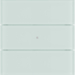 75163590 B.IQ push-button 3gang comfort KNX - Berker B.IQ,  glass polar white