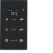 75643155 Touch sensor 3gang with thermostat Display,  integrated bus coupling unit,  KNX - Berker R.3 - configured,  glass black