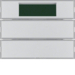 75662774 Push-button 2gang with thermostat Labelling fields,  Display,  KNX - Berker K.1/K.5, aluminium
