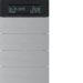 75664594 B.IQ push-button 4gang with thermostat Display,  KNX - Berker B.IQ,  Aluminium,  aluminium anodised