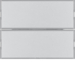 80162774 Push-button 2gang with labelling fields,  and RGB LED,  with integrated temperature sensor,  KNX - Berker K.1/K.5, aluminium