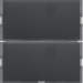 80162785 Push-button 2gang with labelling fields,  and RGB LED,  with integrated temperature sensor,  KNX - Berker S.1/B.3/B.7, for anthracite and aluminium