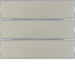 80163773 Push-button 3gang with labelling fields,  and RGB LED,  with integrated temperature sensor,  KNX - Berker K.1/K.5, stainless steel