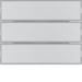 80163774 Push-button 3gang with labelling fields,  and RGB LED,  with integrated temperature sensor,  KNX - Berker K.1/K.5, aluminium
