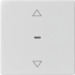 80961222 Cover for 1gang for push-button module with clear lens,  KNX - Berker Q.1/Q.3, white velvety