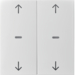 80961382 Cover for 2gang for push-button module with clear lenses,  KNX - Berker S.1/B.3/B.7, white glossy