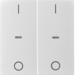 80962382 Cover for 2gang for push-button module with clear lenses,  KNX - Berker S.1/B.3/B.7, white glossy