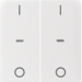 80962389 Cover for 2gang for push-button module with clear lenses,  KNX - Berker S.1/B.3/B.7, polar white glossy