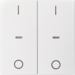 80962399 Cover for 2gang for push-button module with clear lenses,  KNX - Berker S.1/B.3/B.7, polar white,  matt